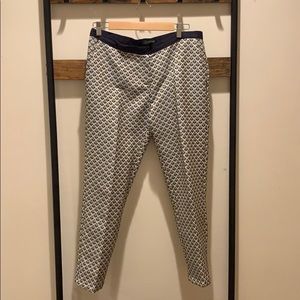 Cotelac cropped silk pants with woven motif